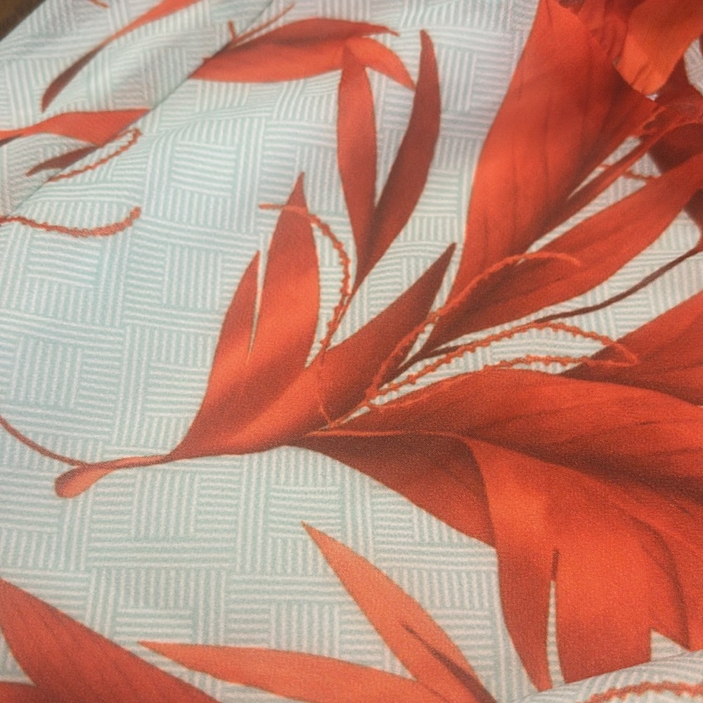 H &M Orange & Pale Green Palm Maxi Dress - Picture 12 of 12